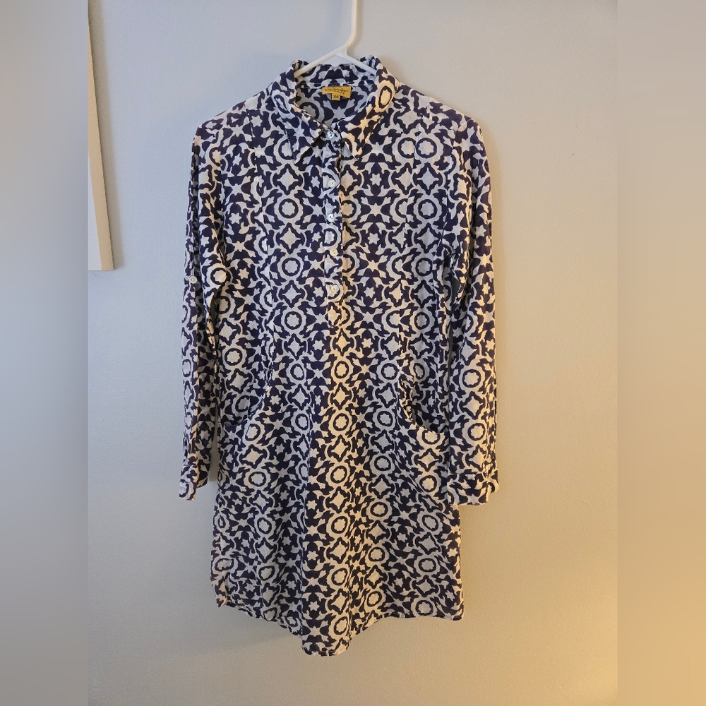Roberta Roller Rabbit Women's Mouffa Shirt Dress Long Sleeve XS